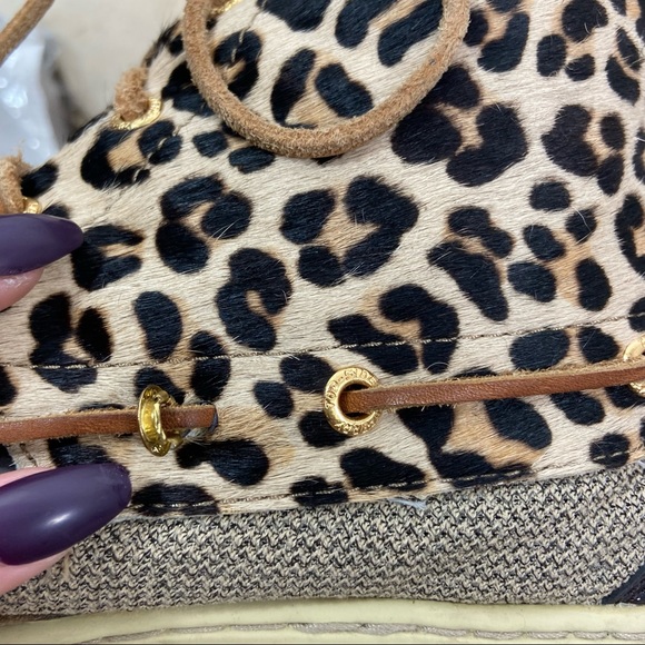 Sperry Top-sider Hikerfish Women's Brown Leopard Ankle BOOTS. Size 8M - Picture 10 of 13